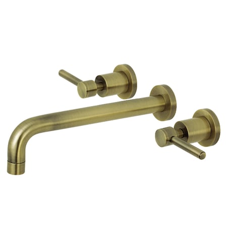 Kingston Brass Roman Tub Faucet, Antique Brass, Wall Mount KS8023DL